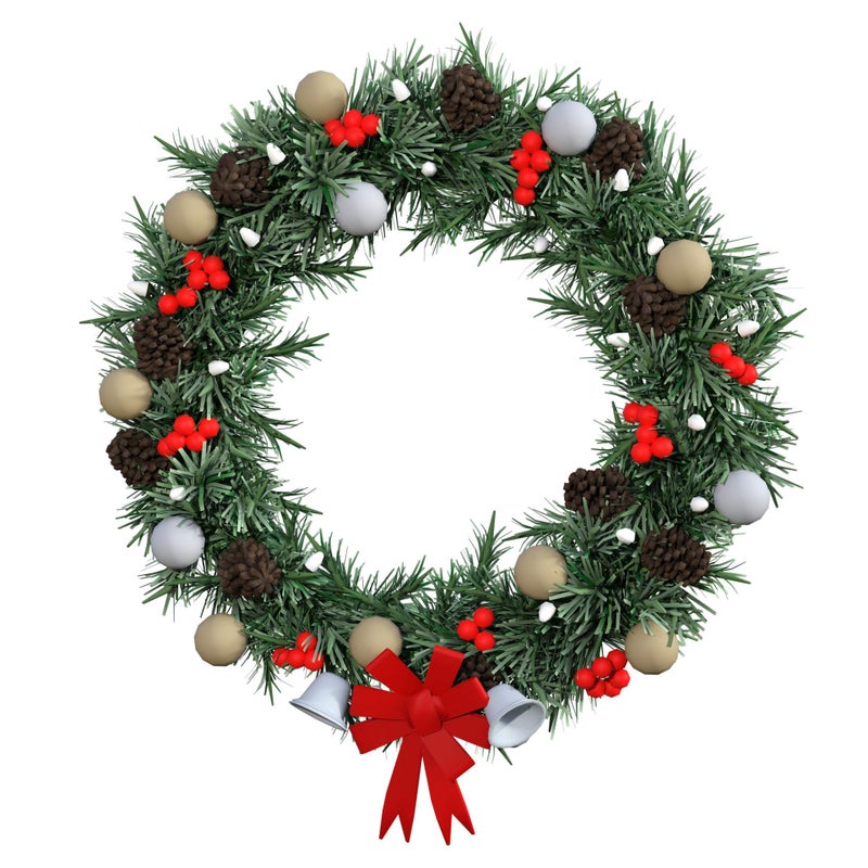 MixTeach 20 Pieces Hanging Wreaths Paper Round Christmas Ornaments with 20 Strings Ropes for Wedding DIY Craft Festival Halloween Decoration - Image 5